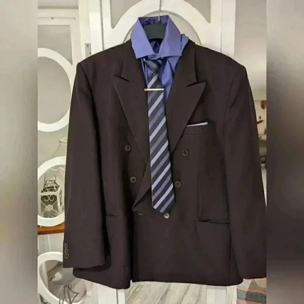 Suit jacket with dress shirt and tie 3pc